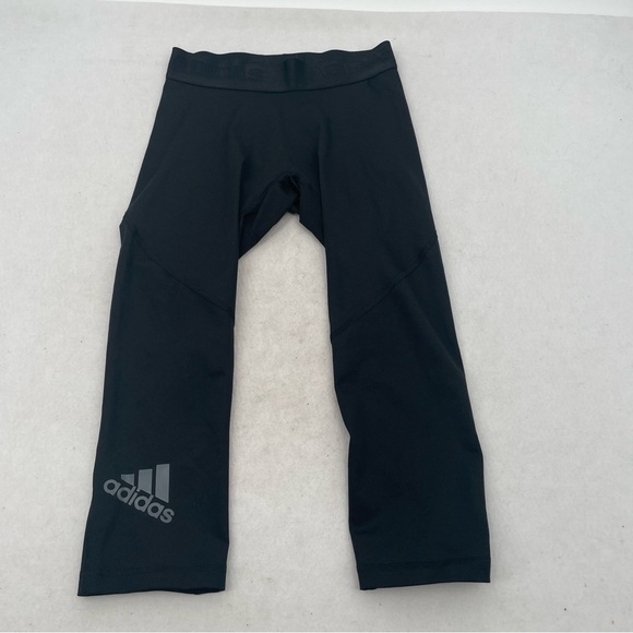 ADIDAS Women’s Techfit Compression Climacool Black cropped leggings size: Medium - Picture 1 of 11